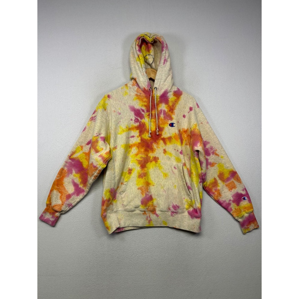 Tie Dye Psychedelic Champion Reverse Weave Mens Medium Hoody Streetwear Artistic
